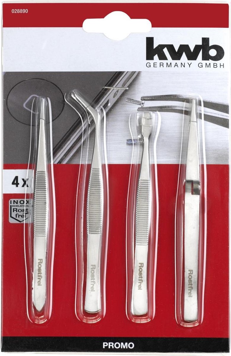kwb 028890 Pincetset 4-delig
