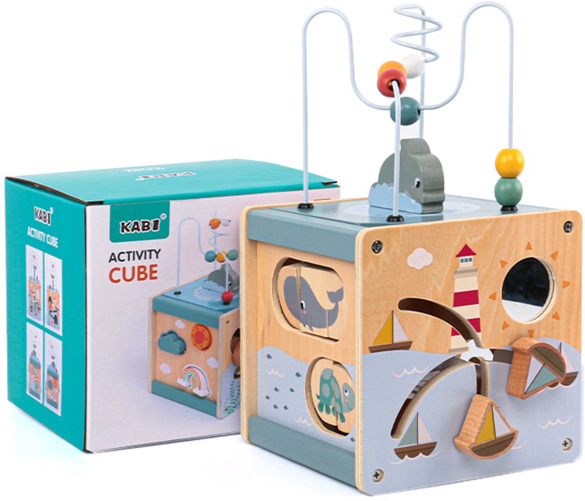 Montessori Activiteiten Kubus Montessori Educatief Zintuiglijk Speelgoed-Hout
