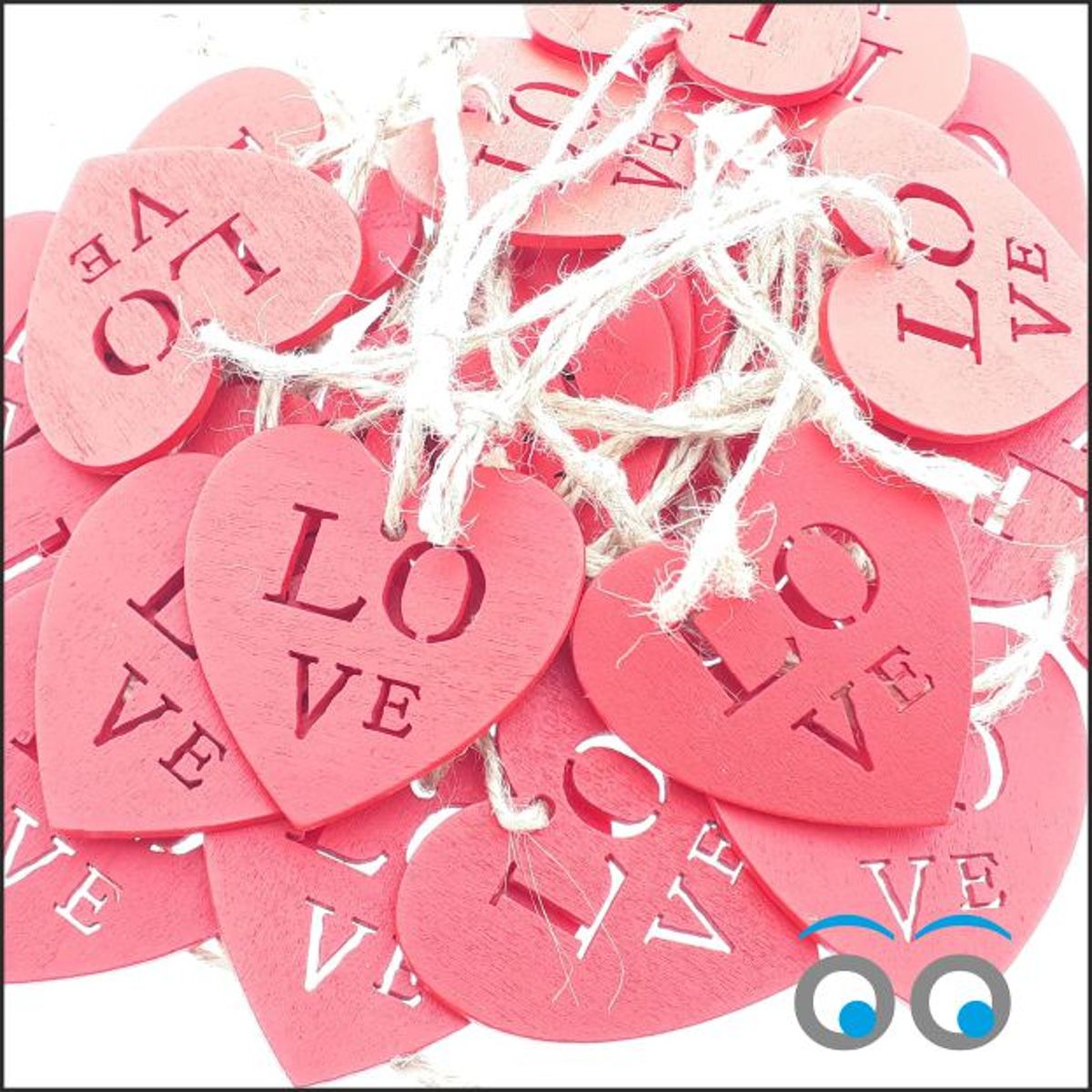 Geluks hartjes Rood - Love - 100 stuks