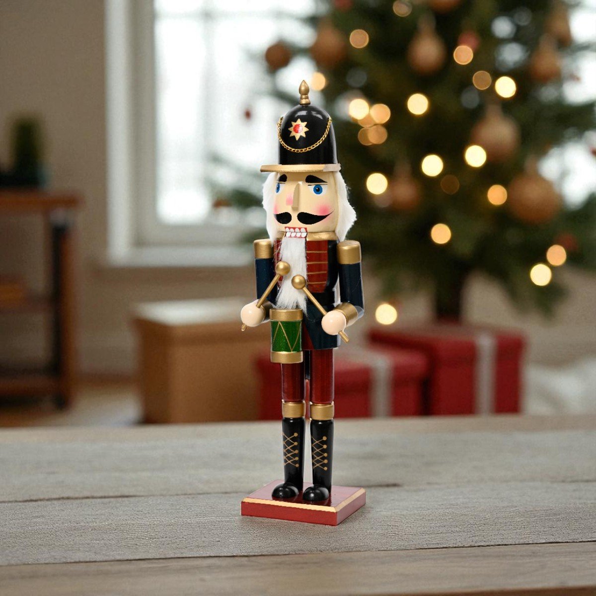 Klassieke notenkraker met trommel – 50 cm – Gemaakt van FSC-gecertificeerd hout