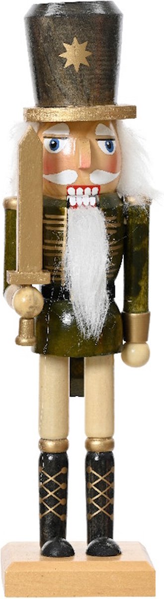 Notenkraker met zwaard - 25 cm - groen