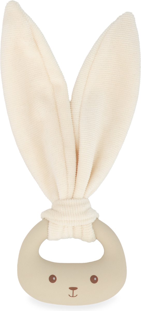 Kaloo Lapinoo - Bijtring Konijn Crème - Gemaakt Van Siliconen - Met 2 Verschillende Texturen: De Voorkant Is Glad En De Achterkant Heeft Nopjes Om De Eerste Tandjes Door Te Laten Komen En Pijnlijk Tandvlees Te Masseren