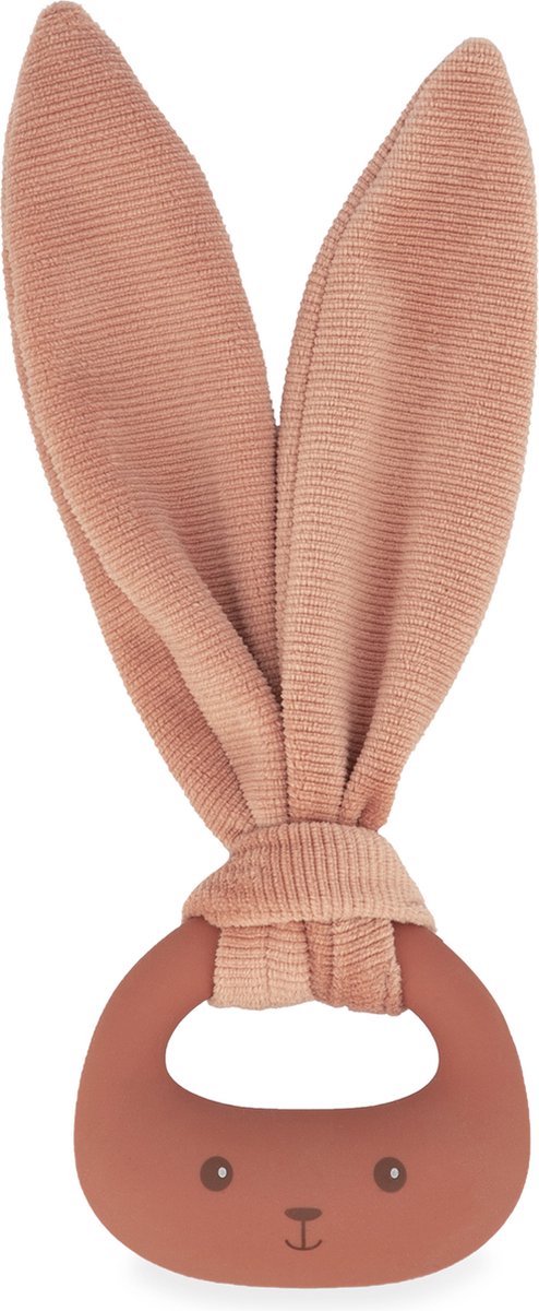 Kaloo Lapinoo - Bijtring Konijn Terracotta - Gemaakt Van Siliconen - Met 2 Verschillende Texturen: De Voorkant Is Glad En De Achterkant Heeft Nopjes Om De Eerste Tandjes Door Te Laten Komen En Pijnlijk Tandvlees Te Masseren