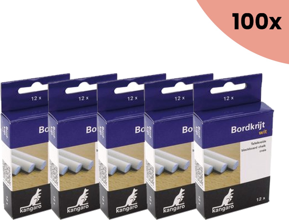 100x KTC Bordkrijt wit 12 stuks