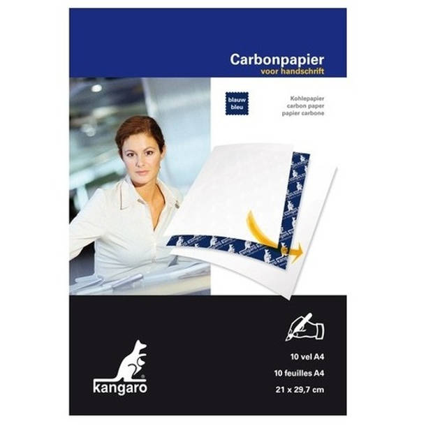 10x Carbon overtrekpapier vellen blauw A4 formaat - Carbonpapier