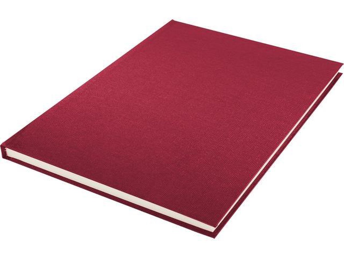   dummyboek A4 - hard linnen kaft - rood - 160 blanco paginas - 140 grams roomwit papier - K-5360