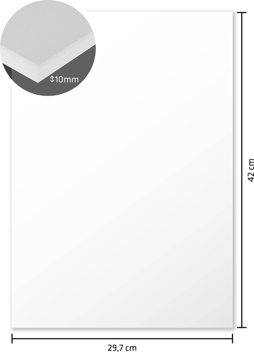 Kangaro foamboard - wit - A3 - 10 mm dik - 2 zijdig mat papier - K-0071-003