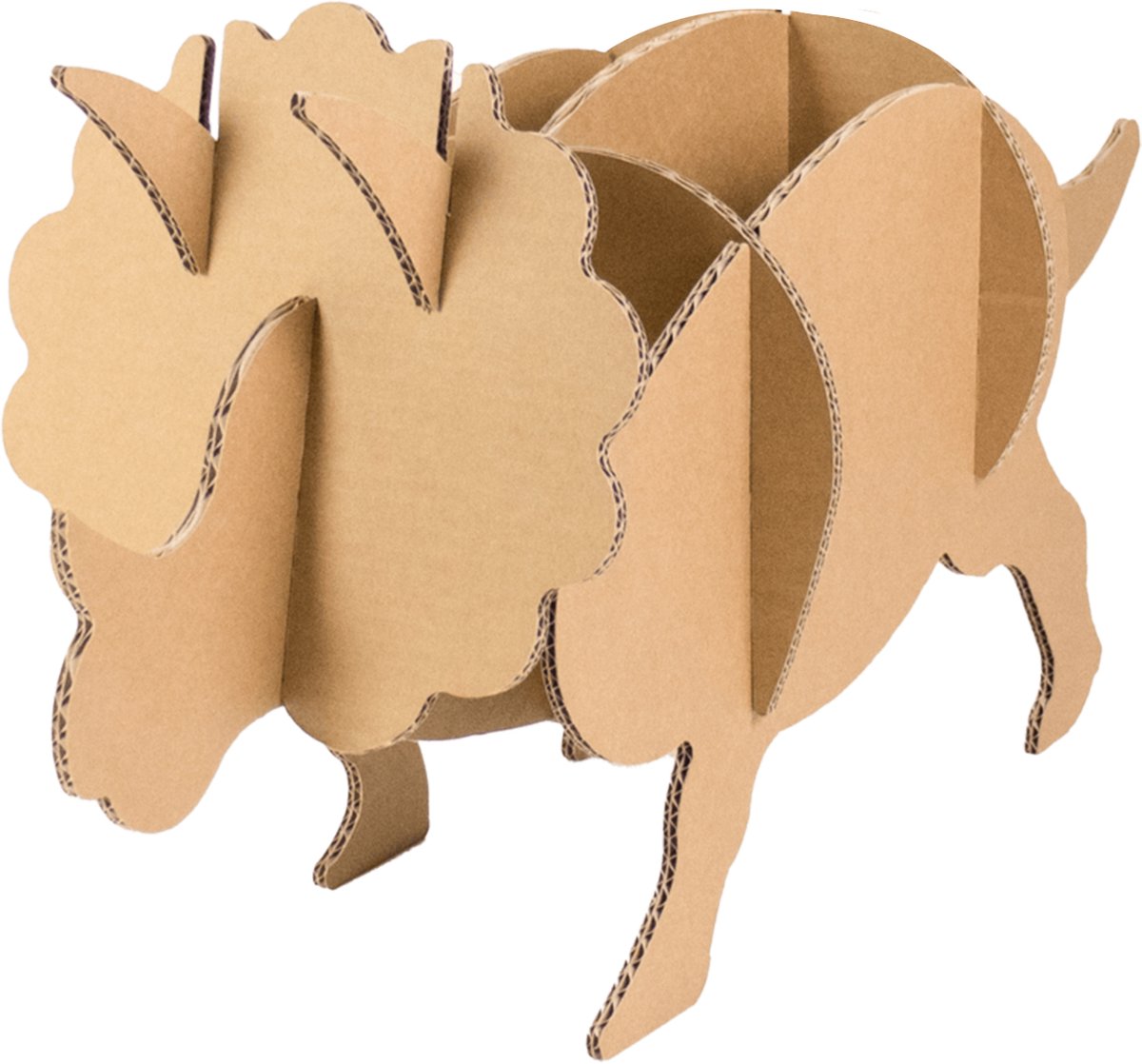 Kartonnen Triceratops Dinosaurus - Cadeau van Duurzaam Karton - Hobbykarton - KarTent