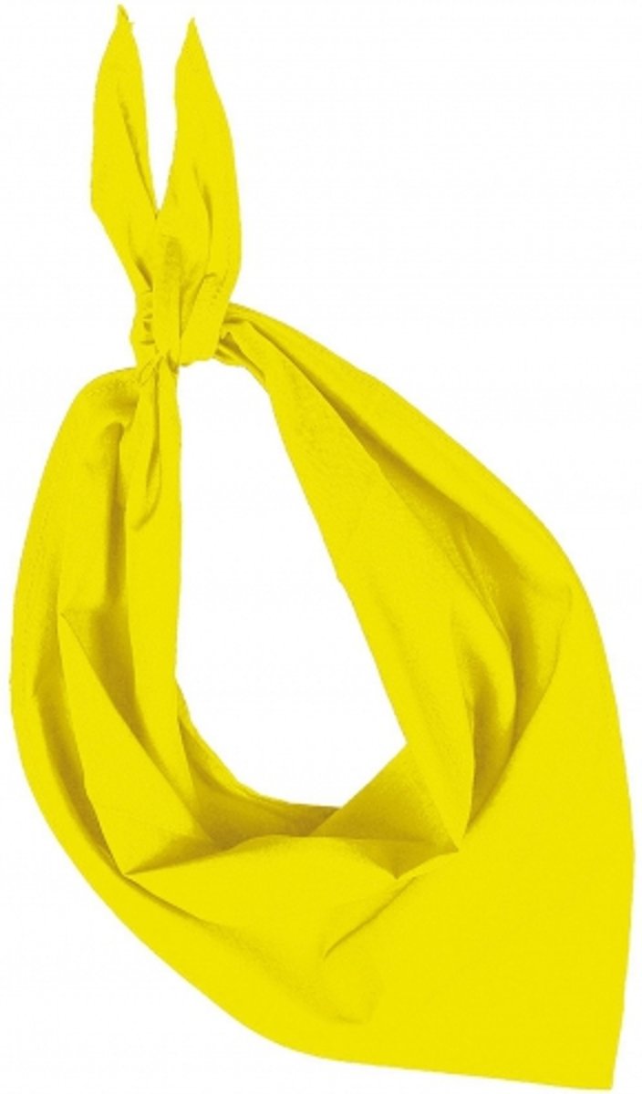 Zakdoek bandana geel