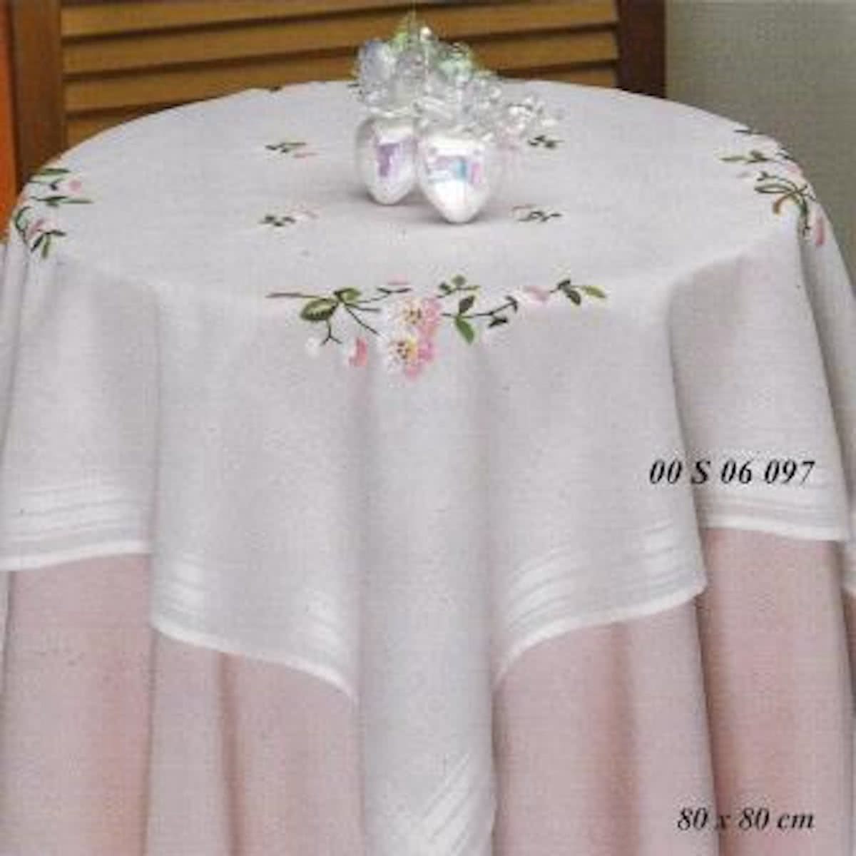 steelsteekdekservet 87097 orchideeën, wit