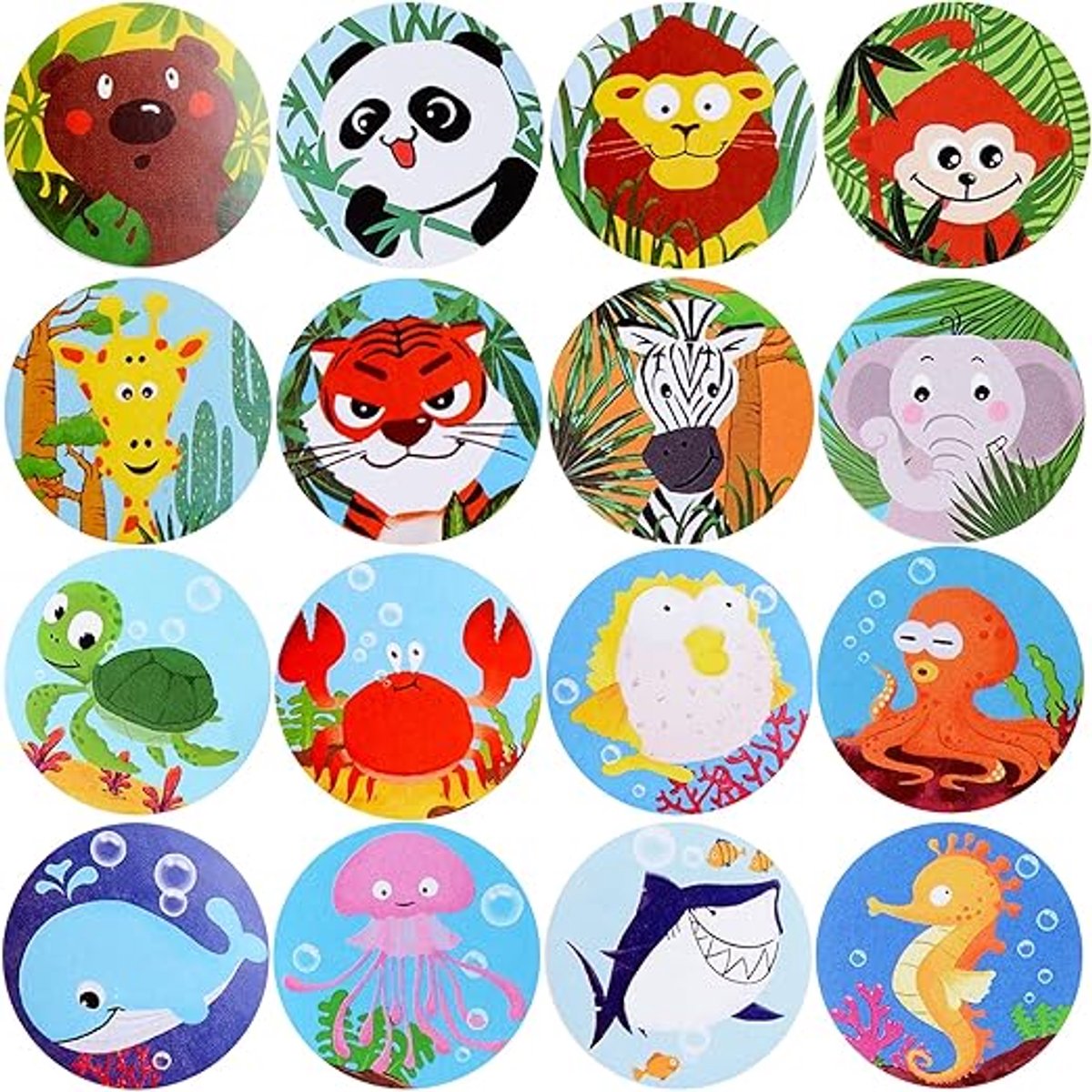 1000 Stuks Stickers voor Dieren, Scrapbooking, van Papier, Zelfklevend, 2,5 cm, Doe-Het-Zelf, Handwerk, Decoratie voor Kerstmis, Bruiloft, Cadeau of Envelop
