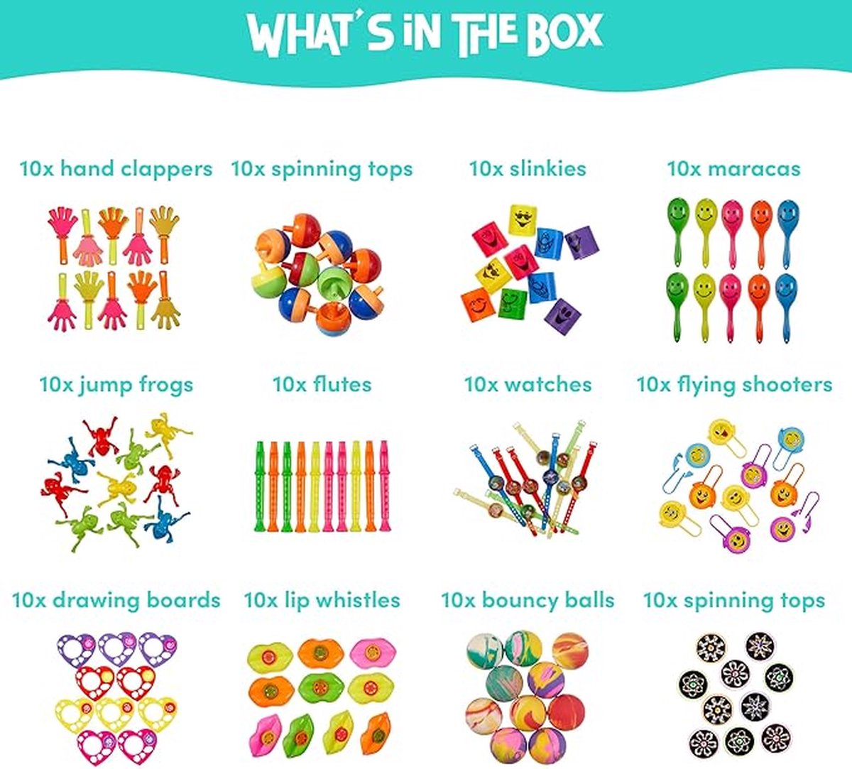 120 Verjaardagsfeestje Speelgoed voor Kinderen, Jongens en Meisjes - Klein Speeltjes, Kinderfeestjes, Pasen, Pinata, Uitdeelcadeautjes, Uitdeelzakjes, Traktaties, Weggeef Cadeautjes