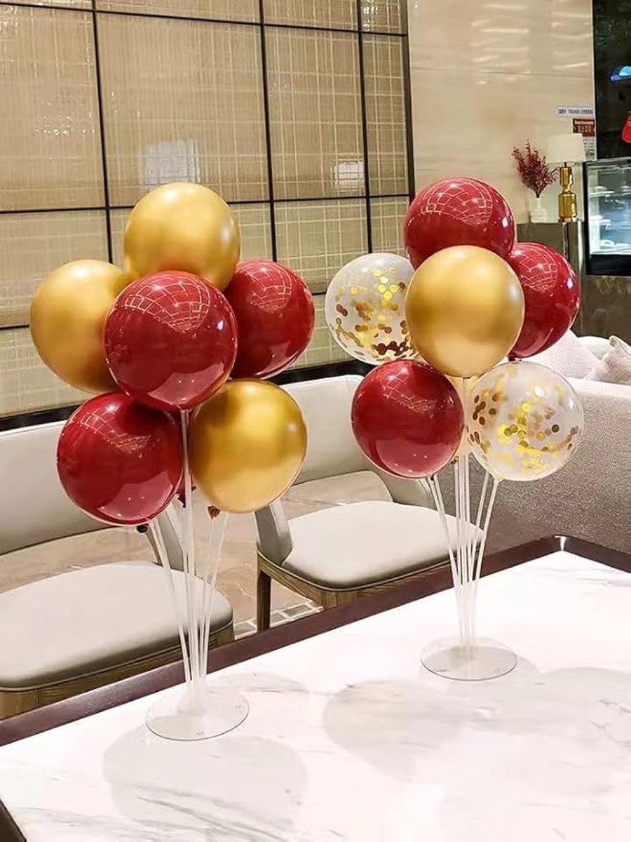 60 Stuks 12 Inch Gouden en Rode Ballonnen Set Metallic Gouden Confetti Ballonnen Latex Ballonnen Rood Goud Helium Ballonnen Voor Bruiloft Verjaardag Baby Shower Party Verjaardagsdecoraties