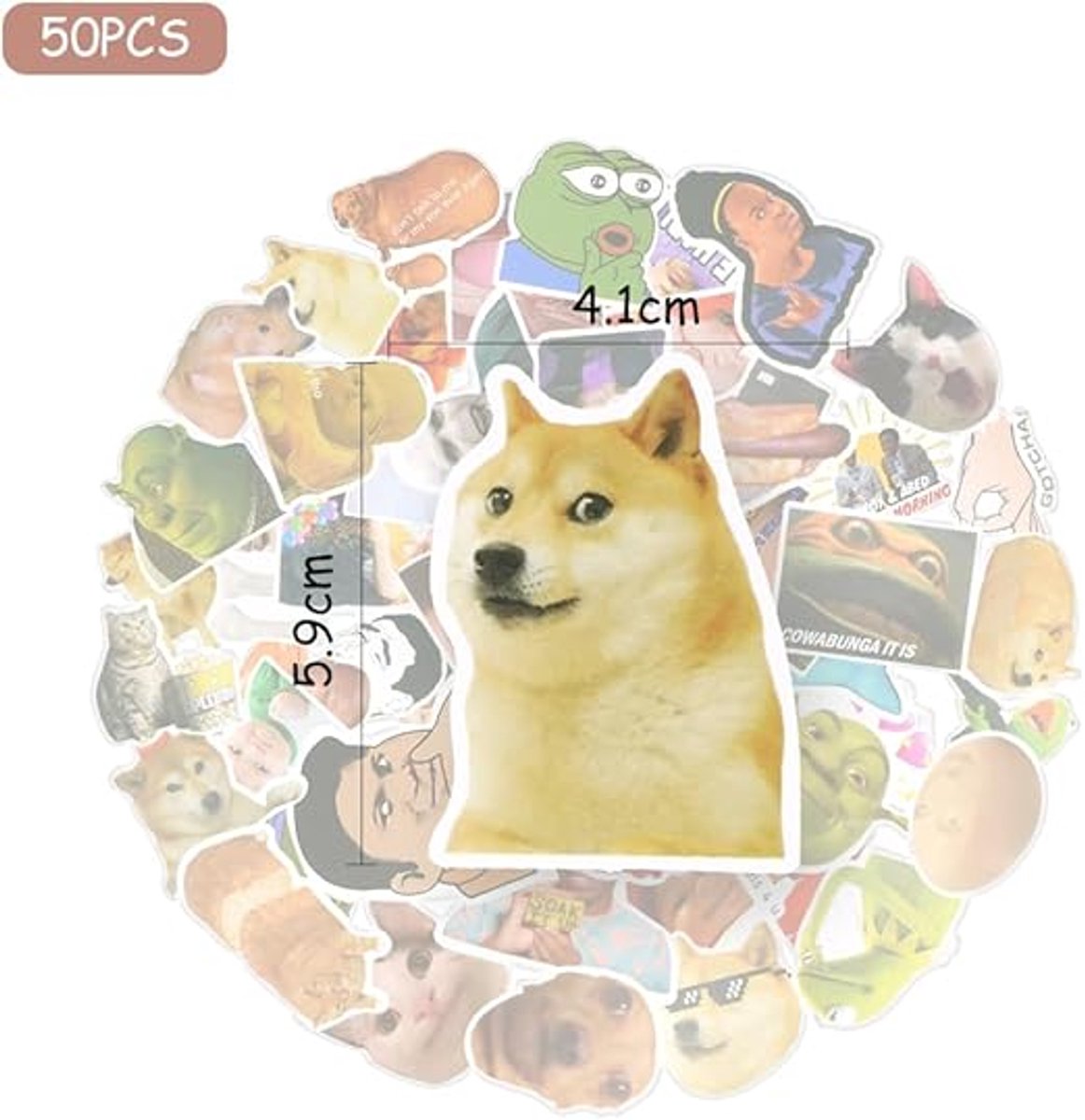 Grappige stickers, 50 stuks populaire emoticon-stickers, Lconic Emoticon waterdichte vinylstickers, esthetische trendy stickers voor volwassenen kinderen waterflessen boek laptops plakboek