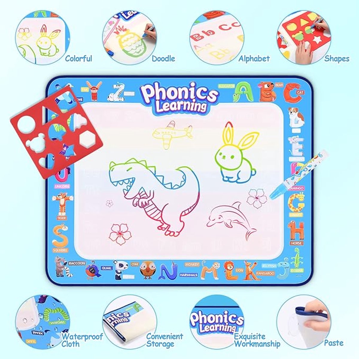 Mat, Speelgoed Kinderen 3-5 jaar Mat Tekening Cadeau Kinderen 3-5 jaar Tekening Kinderen Cadeau Meisje 3 - 5 jaar Speelgoed 3-5 jaar Jongen Educatieve spelletjes Kinderen 3-5 jaar