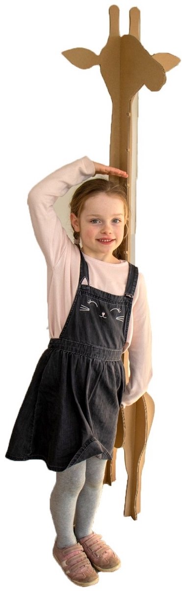 Kartonnen giraf groeimeter - Tot 140 cm - Kartent
