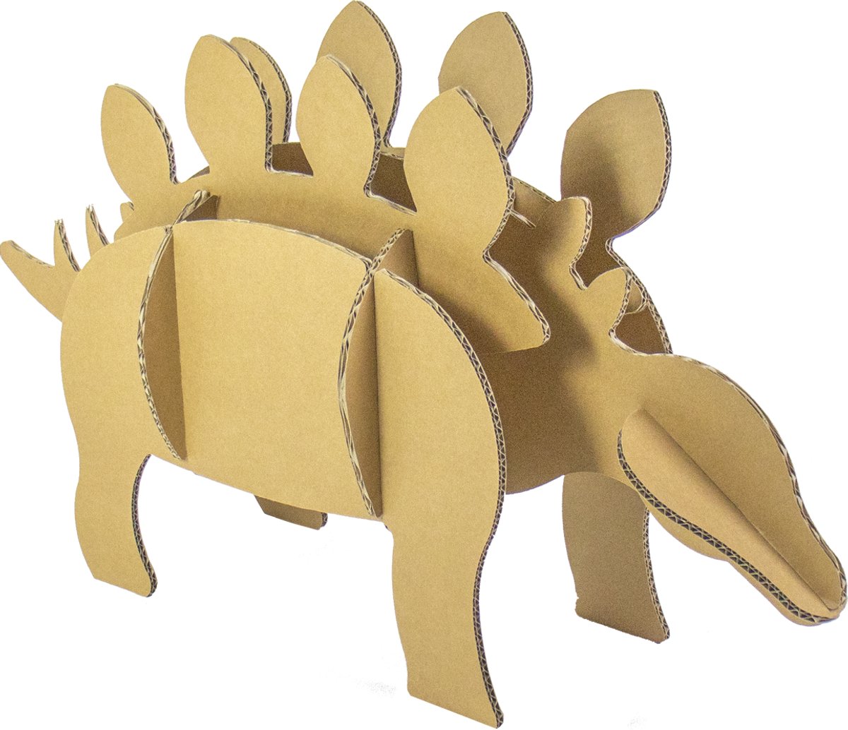 Kartonnen stegosaurus dinosaurus - Grote dino van 81 x 24 x 39 cm - Kartent