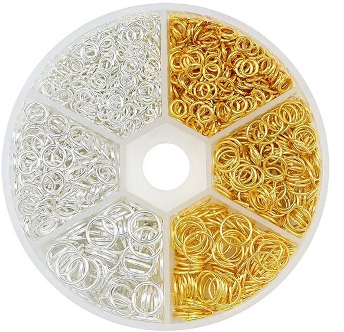 Sluitingen Sieraden Set - 880 Stuks - Ringetjes - Goud & Zilverwit - 3 Maten - Kasey