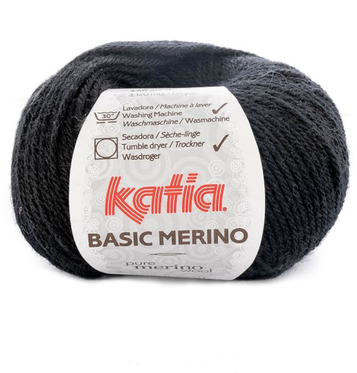 Katia Basic Merino - 02 zwart - Wol/Acryl Garen