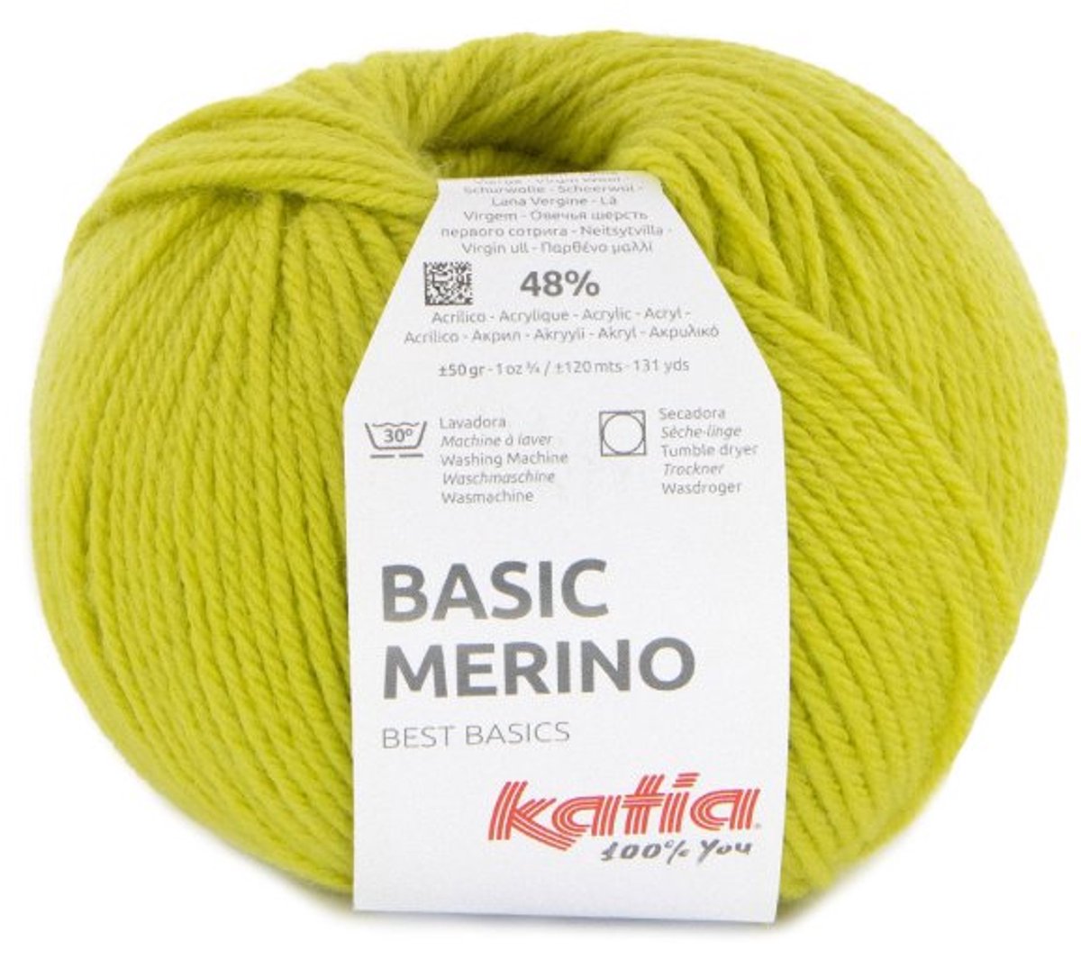 Katia Basic Merino - 100 pistache - Wol/Acryl Garen