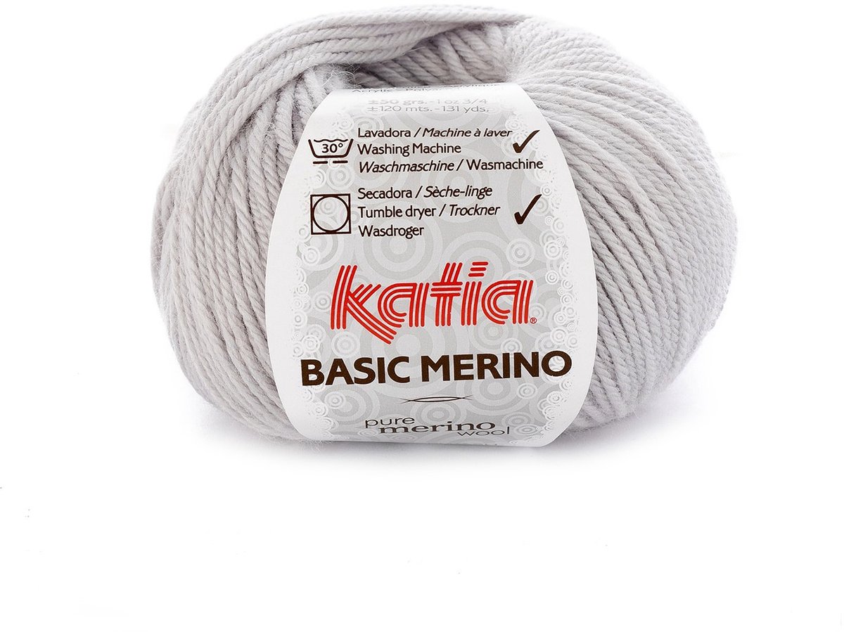 Katia Basic Merino - 38 parelgrijs - Wol/Acryl Garen