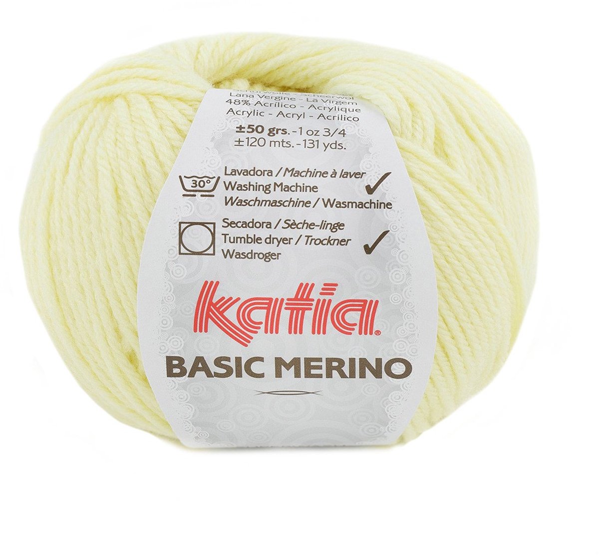 Katia Basic Merino - 84 pastelgeel - Wol/Acryl Garen
