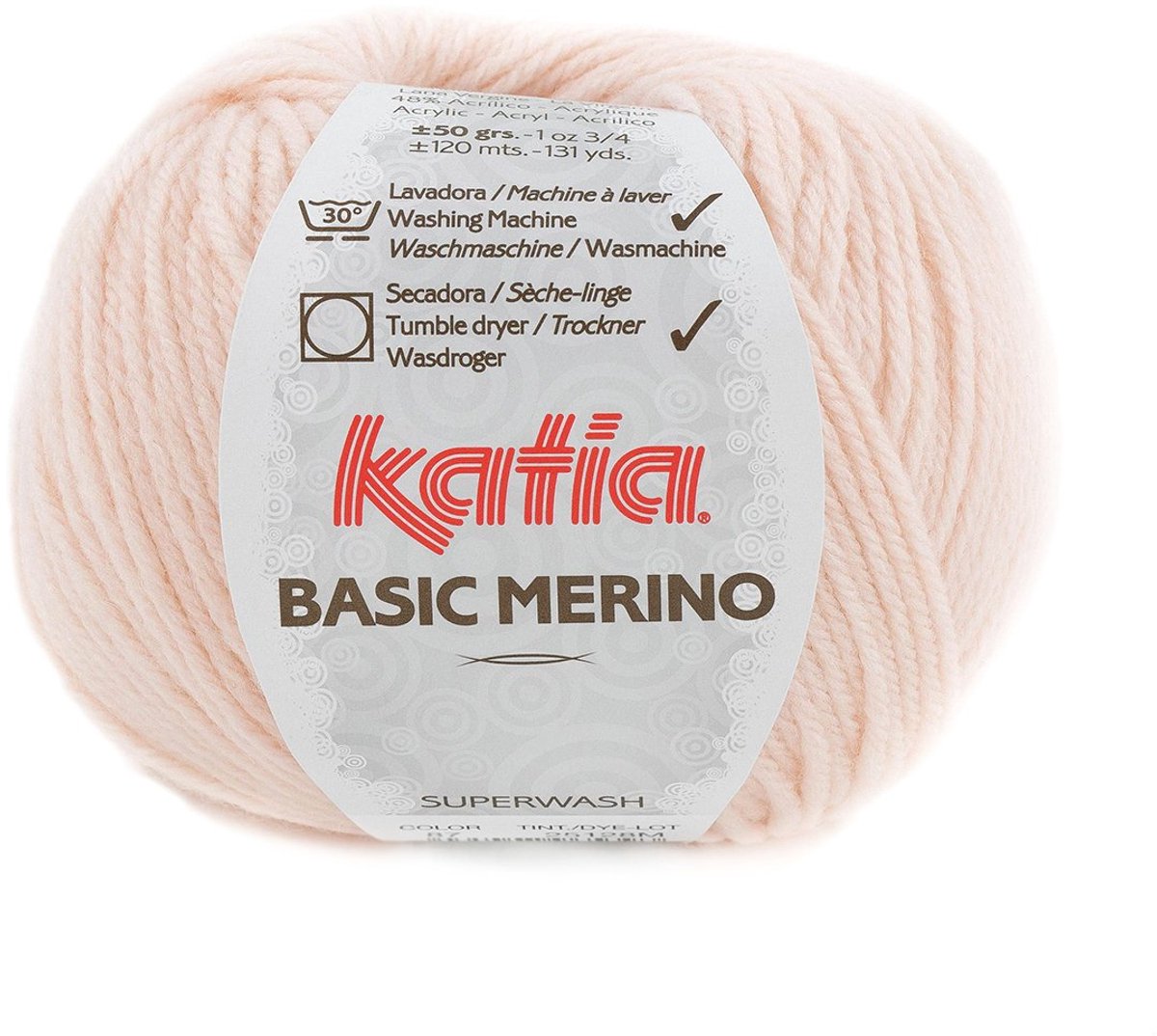 Katia Basic Merino - 87 babyroze - Wol/Acryl Garen