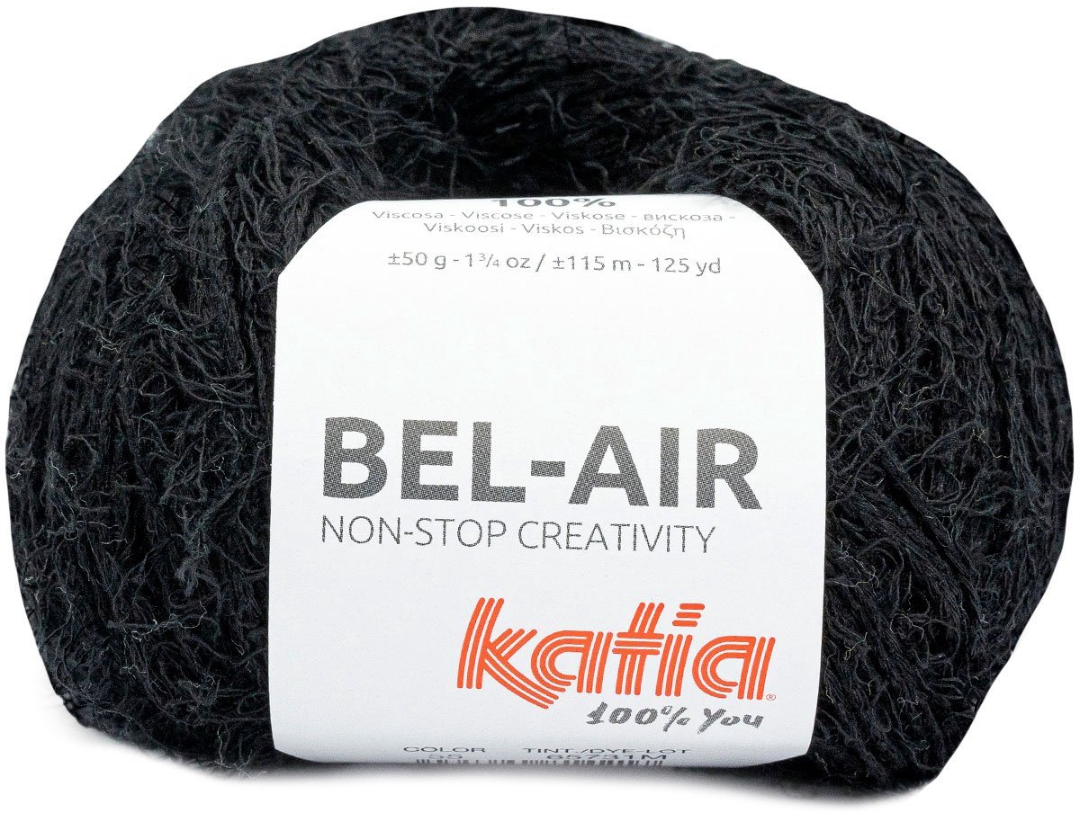 Katia Bel-Air - 55 zwart - Viscose Fantasiegaren