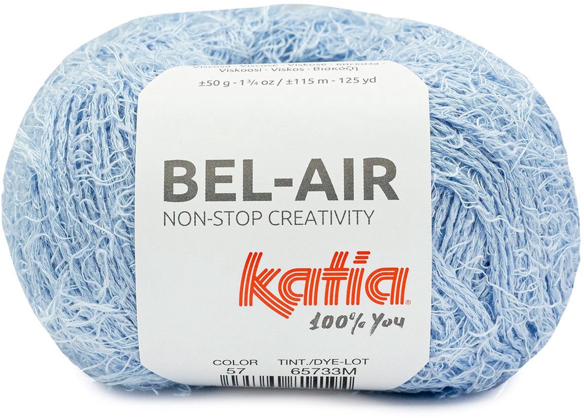 Katia Bel-Air - 57 hemelsblauw - Viscose Fantasiegaren