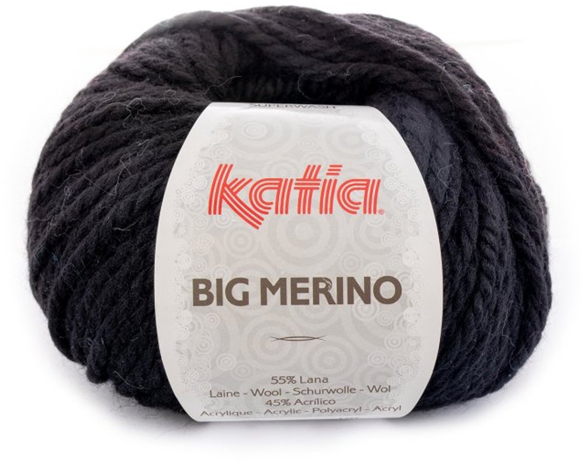 Katia Big Merino - 02 zwart - Wol/Acryl Garen