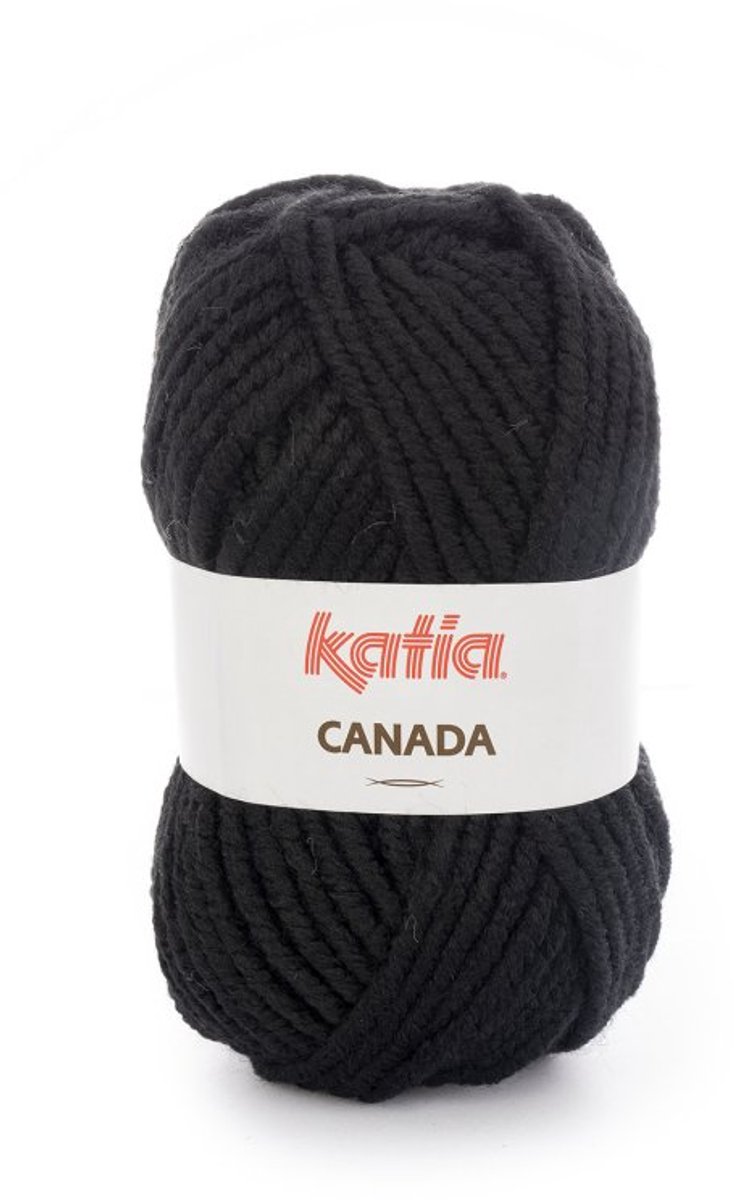 Katia Canada - 02 zwart - Acryl Garen