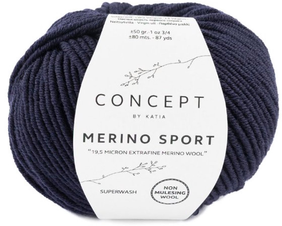 Katia Concept Merino Sport - 05 marineblauw - Wol Garen