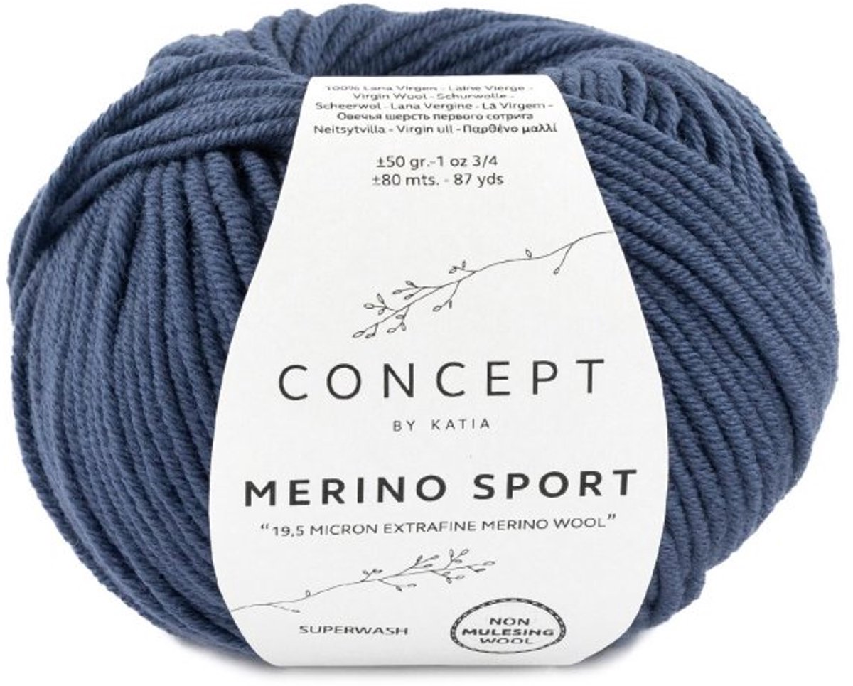 Katia Concept Merino Sport - 12 nachtblauw - Wol Garen