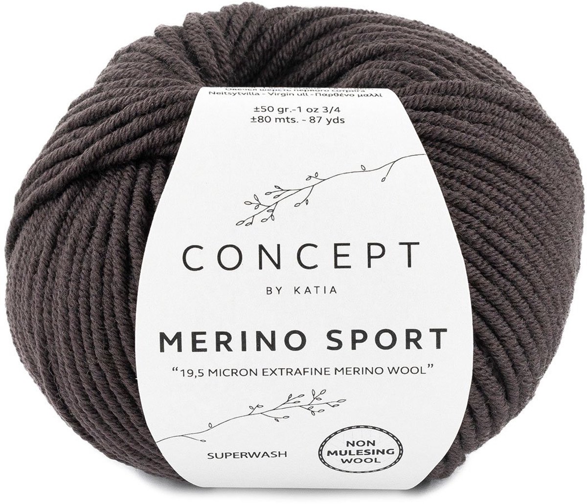 Katia Concept Merino Sport - 64 donkerbruin - Wol Garen