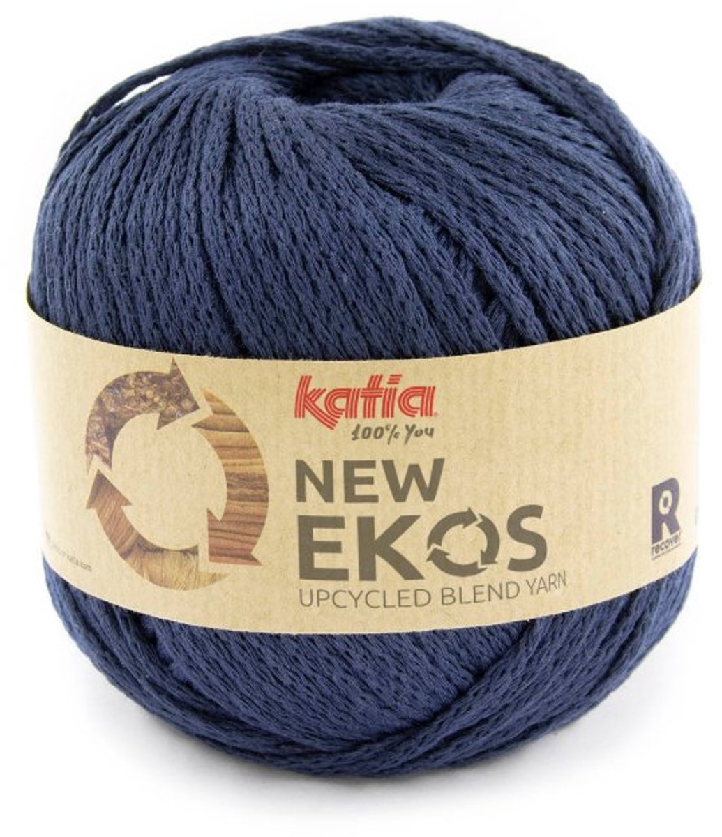 Katia New Ekos - 104 marineblauw - Gerecycled Polyester/Katoen Garen