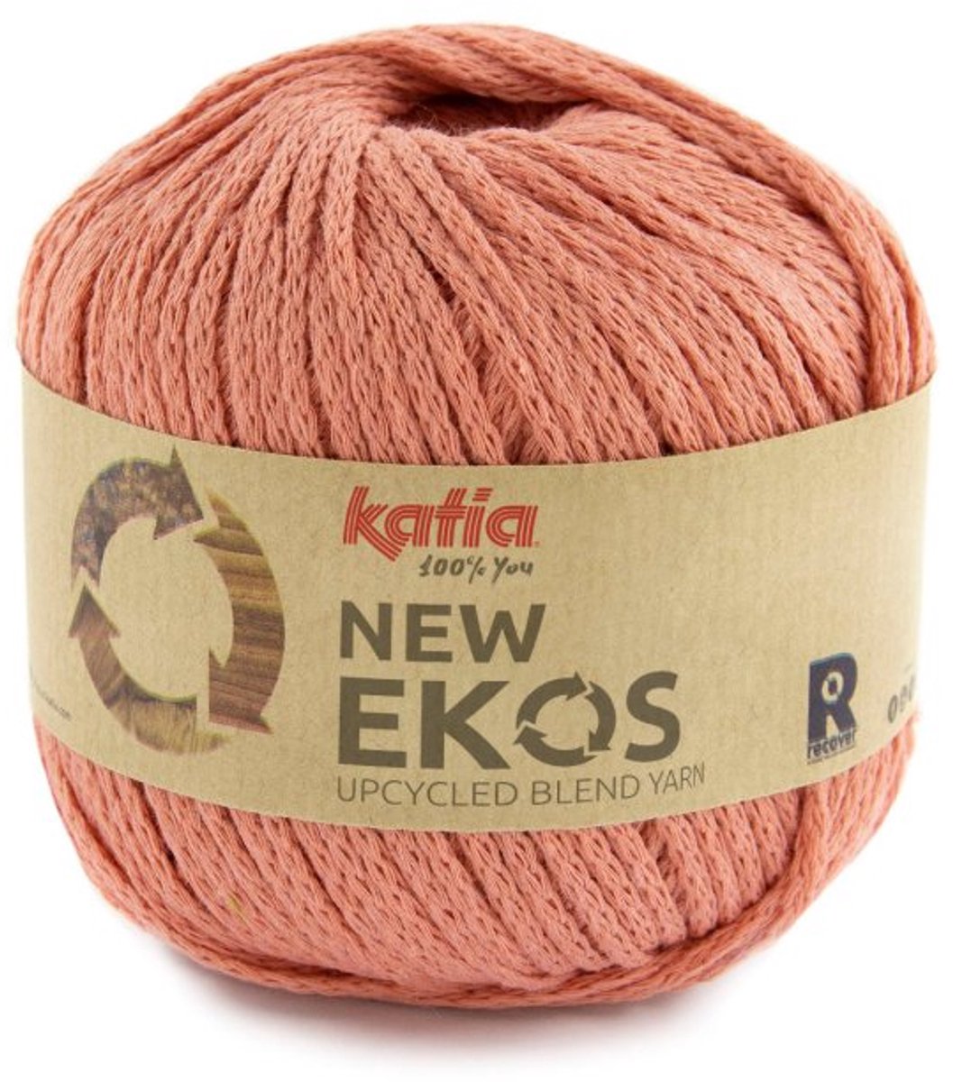 Katia New Ekos - 115 koraalrood - Gerecycled Polyester/Katoen Garen