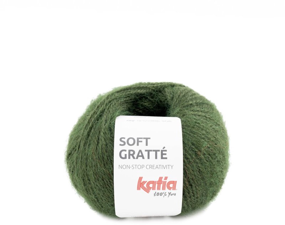 Katia Soft Gratté - 71 bosgroen - Mohair-Look Acryl Garen