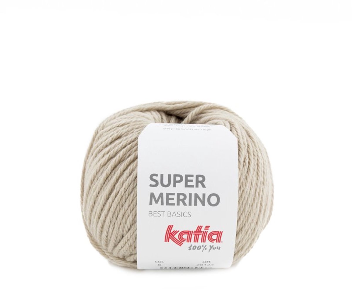 Katia Super Merino - 08 beige - Wol/Acryl Garen