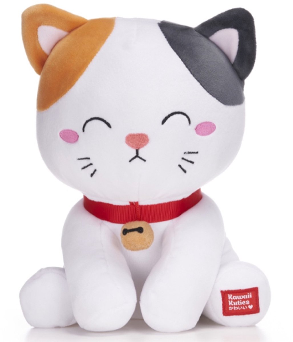 Kawaii Kuties Kat Smile Pluche Knuffel 25 cm - Speelgoed Knuffels voor Kinderen Jongens Meisjes - Squishy Kawaii Kussen - TikTok Plush Toy