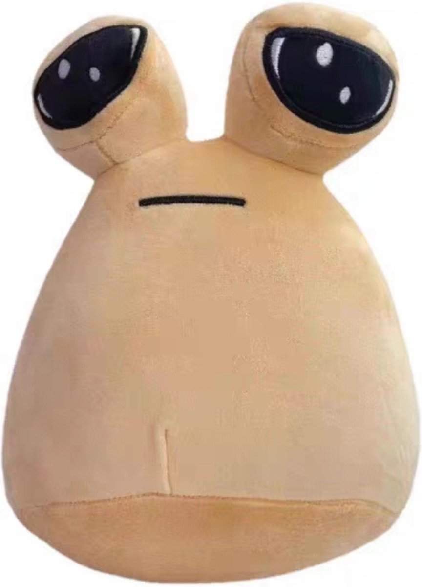 Alien Pou Knuffel - 22 cm - Kawaii Knuffel - Zielig Knuffel - Pou - Light Bruin - Alien Poo Knuffel - My Pet Alien Pou