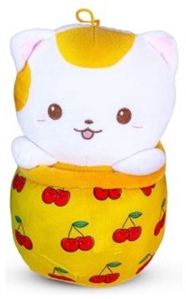 Kawaii - 30Cm Bubble Tea Kat Geel