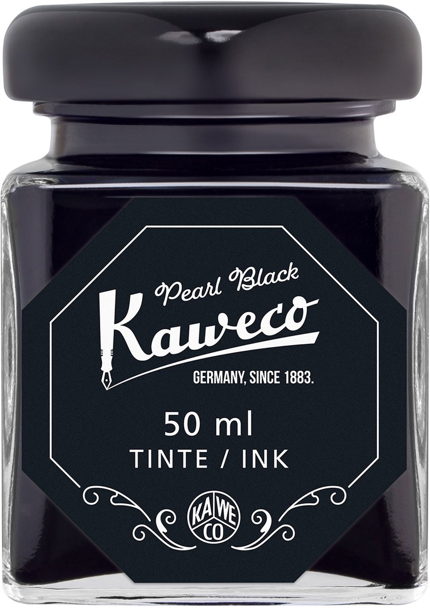 Kaweco - Ink bottle - Pearl Black - potje vulpeninkt - Zwarte originele Kaweco-inkt in 50 ml glas