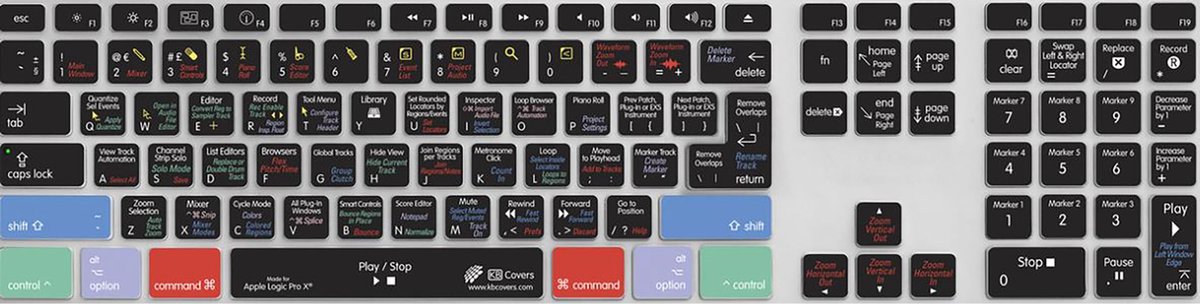 KB Covers Logic Pro X Keyboard Cove for Apple Keyboard+Num - Apple toetsenbord cover