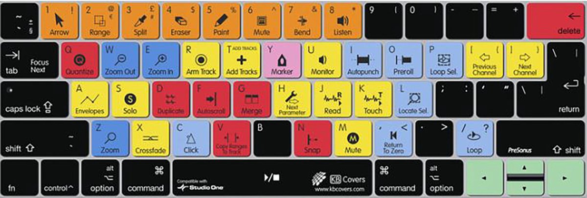 KB Covers Studio One Keyboard Cover for MacBook Pro (Late 2016+) - Apple toetsenbord cover