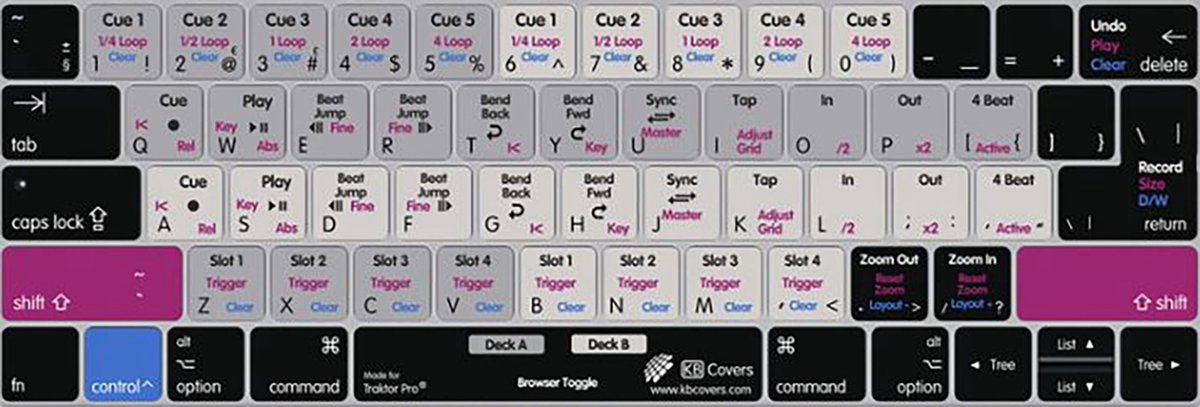 KB Covers Traktor Pro  Keyboard Cover for MacBook Pro (Late 2016+) - Apple toetsenbord cover