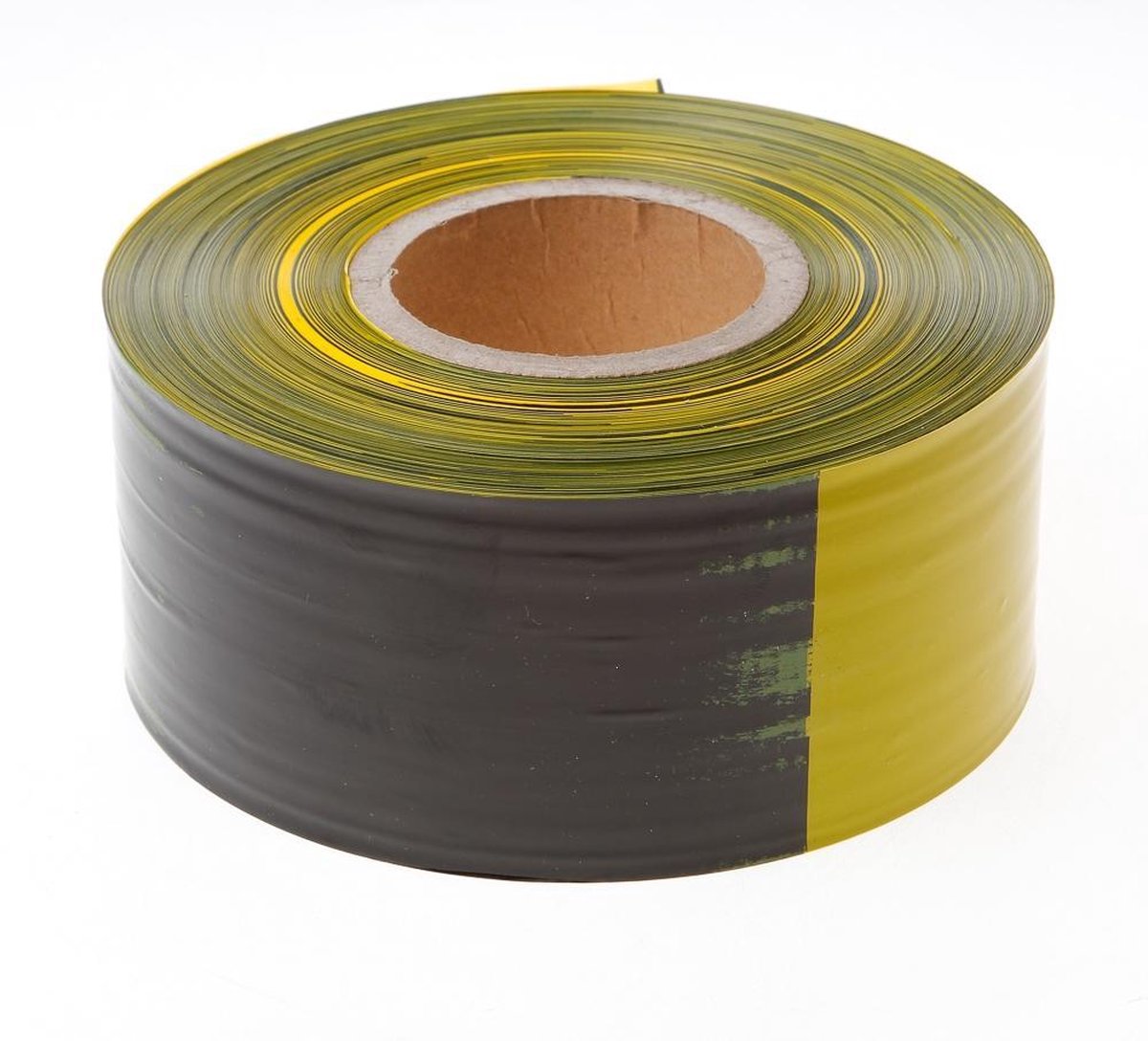   afzetlint zwart/geel geblokt 80mm x 500 meter