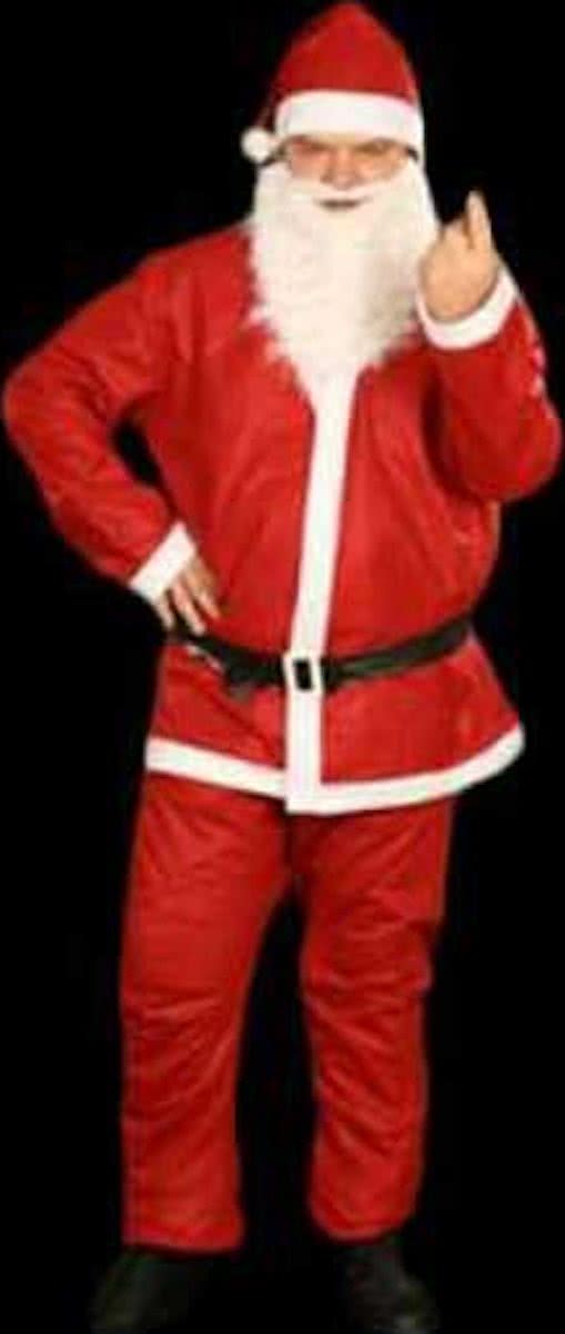 Kerstmannenpak met kerstmuts en baard