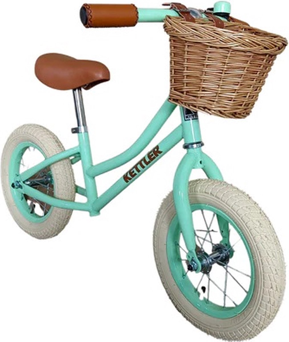 Kettler GO - Loopfiets - mint - 12 inch - luchtbanden - incl. mand