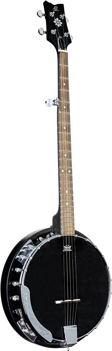 Ortega OBJ250-SBK 5-String Banjo zwart, incl. Gig Bag - Banjo