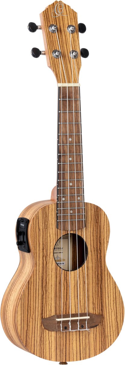 Ortega RFU10ZE Sopran Ukulele Zebrawood met UK-3 Pickup - Sopraan ukulele